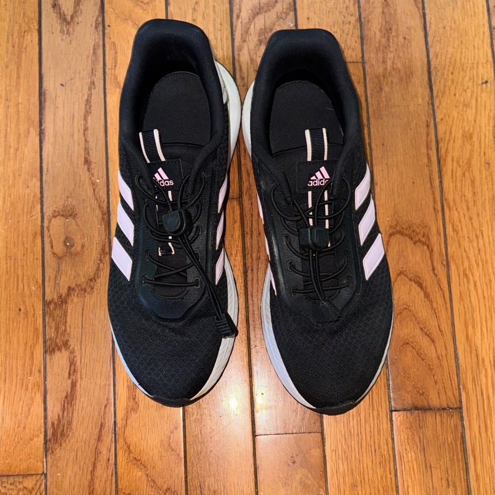 Adidas Black and White Running Shoes